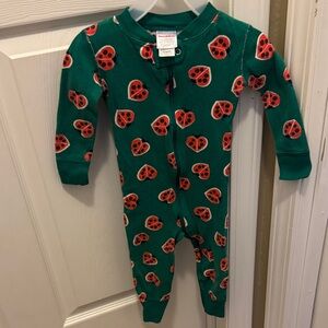 Hanna Andersson- Size 18-24 Months, Green Ladybug One Piece/Sleeper. Gently Used